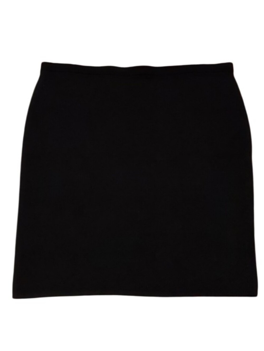 Eileen Fisher Black Knit Short Straight Pull On Skirt Size L NWT